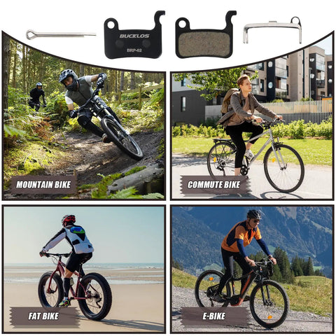 Grippy Long Lasting Bike Disc Brake Pads Kit With Resin Semi Metal And Sintered Options for Mountain Road and E-Bike Rides