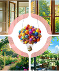 Colorful Hot Air Balloon Sun Catcher Stained Glass Window Decoration For Valentine's Day And Special Occasions Gardens Outdoors Cafes And Clubs Window Hangings A Totally Pretty Gift Idea For Home Or Shop Decor