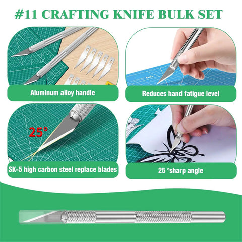 Must Have 17 Piece Hobby Model Tool Kit with Craft Knife and Blades For Gundam And Miniature Building