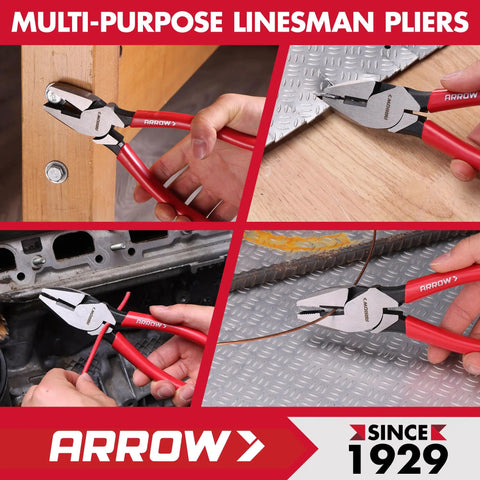 8 Inch High Leverage Lineman Pliers For Wire Cutting And Gripping, Heavy Duty Side Cutters With Front Pivot in various uses