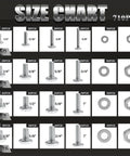 Size chart of 710 Piece Stainless Steel 304 Machine Screws Nuts And Washers Assortment Kit With Case Pan Head Bolts.