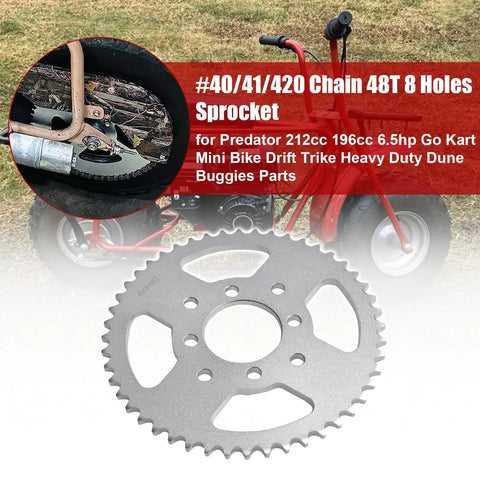 Heavy Duty 48T 8-Hole Sprocket For 40 41 420 Chain Fits Predator 212cc 196cc Go Kart Mini Bike Drift Trike Dune Buggy Parts