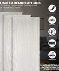Peel And Stick Wall Planks White Washed Oak Box Kit For No Brainer DIY Feature Wall Coverage 108 Sq Ft displayed in living room