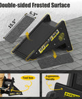 Extension Ladder Leveler With Storage, No Slip Stabilizer For Uneven Surfaces, Rock Solid Support Up To 500 Lbs, black with toolbox