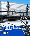 Heavy Duty Ratchet Straps 1.5 Inch By 15 Feet Locking S Hooks 5208 Lbs Break Strength High Tensile Polyester Webbing 4 Pack Cargo Tie Down Strap For Truck Bed Trailer Load Secure UV Resistant Workhorse with luggage on roof rack.