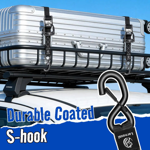 Heavy Duty Ratchet Straps 1.5 Inch By 15 Feet Locking S Hooks 5208 Lbs Break Strength High Tensile Polyester Webbing 4 Pack Cargo Tie Down Strap For Truck Bed Trailer Load Secure UV Resistant Workhorse with luggage on roof rack.