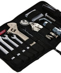 Six In One EconoKIT M1 Tool Kit For Japanese Metric Motorcycles ATVs And UTVs with wrenches, pliers, screwdriver, in zip case