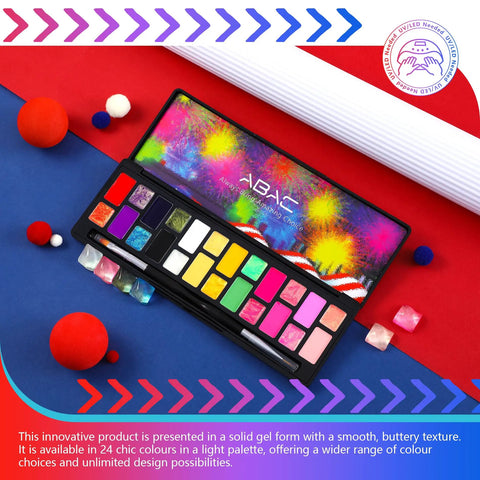 24 Color Hema Free Solid Gel Nail Polish Kit With Ombre Gel And Pat Paint Gel in vibrant palette and detachable brush