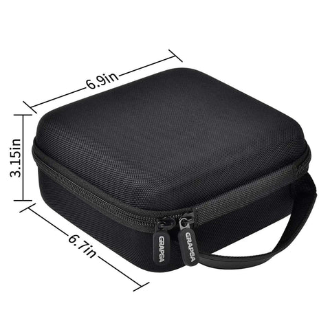 Slick Clutch Hard Shell Case For Travel Routers With Snug Mesh Pocket And Heavy Duty Zipper For Gl Mt3000 Gl Be3600 Portable Wifi Hotspot Organizer Box Black, dimensions 6.9in x 6.7in x 3.15in.
