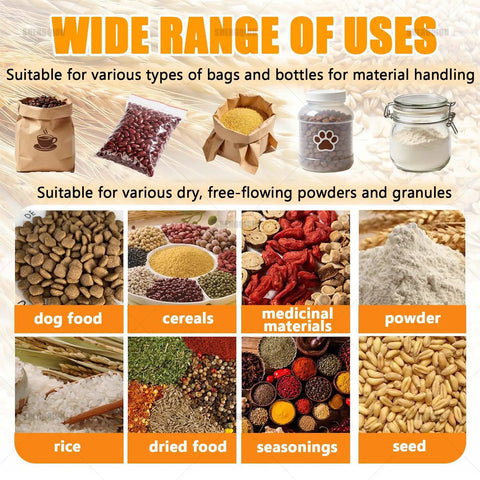 Wide range of uses for Heavy Duty Automatic Granule Filling Machine With Dead On Digital Scale And Three Speed Controls.