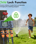 Water Timer With Brass Inlet For Outdoor Hose 3 Independent Zones Auto Manual Rain Delay IPX5 Waterproof Sprinkler Controller displayed