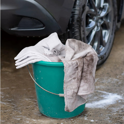 White 100 Percent Cotton Shop Towels 500 Count Heavy Duty Commercial Industrial B Grade 14 By 15 Inches Brand New Never Used For Grease Oil Spills Tools Grime In Factories Garages Auto Shops used near car