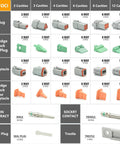 205 Piece Plug And Play Connector Kit With 2 3 4 6 8 12 Pin IP67 Waterproof Electrical Connectors Display Chart