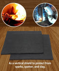 Heavy Duty High Temp Welding Blanket 12x12 Inches, 6mm Thick Felt Carbon Fiber Shield for Heat Protection during welding