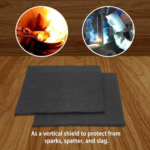 Heavy Duty High Temp Welding Blanket 12x12 Inches, 6mm Thick Felt Carbon Fiber Shield for Heat Protection during welding