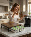 Cup Holder Organizer For Coffee Pods With Sliding Drawer Holds 30 Pods Sturdy Metal Frame No Assembly Grab And Go Capsule Storage