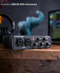 AudioBox 96 25th Anniversary USB Audio Interface With 2 Channel USB 2.0 Class A Mic Preamps on wooden surface