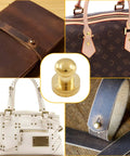 Slick Gold Brass Chicago Screws Combined With Round Head Button Studs For Rock Solid Hardware Fittings and Handymen DIY Fixes in a Sweet 15 Pack with leather crafts.
