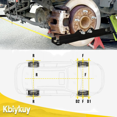 Beefy Steel Toe Alignment Tool For Wheel Angles, Pro-Grade Wheel Alignment Kit With 2 Dual Metric And Imperial Tapes, Rust-Resistant