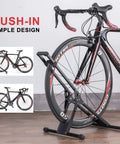 Freestanding Bike Floor Stand For Garage And Home Indoor Bicycle Rack That Fits 20 To 29 Inch Mountain And Road Bikes No Sweat Easy Setup Lightweight Portable Storage Solution