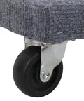Beast Mode Heavy Duty Moving Furniture Dolly Cart 24x16 Inch With 1000 Lb Capacity Ultra Sturdy Hardwood Platform Four Rugged PP Swivel Casters Roll Smoothly Across Concrete Tile And Wood Floors Ideal For Moving Heavy Sofas Appliances And Gear, close-up of swivel caster