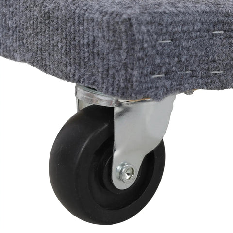 Beast Mode Heavy Duty Moving Furniture Dolly Cart 24x16 Inch With 1000 Lb Capacity Ultra Sturdy Hardwood Platform Four Rugged PP Swivel Casters Roll Smoothly Across Concrete Tile And Wood Floors Ideal For Moving Heavy Sofas Appliances And Gear, close-up of swivel caster
