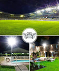 150W Dimmable LED Flood Light Outdoor With 15000 Lumens, Triac Dimming 10 To 100 Percent, IP66 lighting stadium and backyard