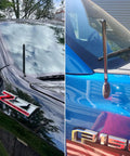 7 Inch Short Antenna With Dope American Flag Vibe And Tire Valve Caps For GMC Sierra Ram Chevy Silverado Ford F150 F250 F350