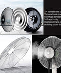 Workhorse Industrial Misting Fan With 42L Water Tank And Large Stainless Blades for high-velocity oscillation and cooling details.