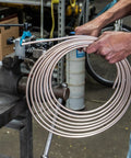 Copper Nickel Brake Line Replacement Kit 3/16 x 25 ft with Inverted Flare Fittings, hand bending copper tubing