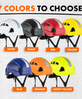 Multiple color options of Job Site Ready Safety Helmet With Visor For Construction ANSI Z89 1 Type 1 Class C White Lightweight ABS