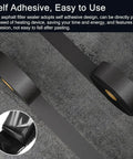 Pro Grade Self Adhesive Asphalt Crack Sealer Tape Waterproof Flexible Paver Patch Heavy Duty for Concrete Driveway Repair showing a close-up of the tape roll.