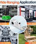 Complete Linear Motion Rod Kit With Two 8mm By 400mm Linear Rods, Four SCS8UU Bearing Blocks, Four SK8 Shaft Supports, And L Shaped M3 Allen Wrench For Smooth, Stable And Pro Grade Motion You Can Trust. Applications shown for 3D printers, CNC, automation and DIY robots.