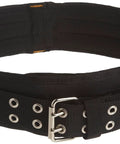 Heavy Duty Padded Comfort Belt 3 Inch Wide Black For Construction And DIY, Double Layer Fabric, Soft Foam Padding, Metal Roller Buckle
