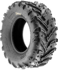 A024 25x10-12 ATV UTV Mud Trail Tire 6 Ply Heavy Duty All Terrain Grip For Mud Sand And Rocks On 12 Inch Rims