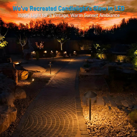 Low Voltage LED Landscape Path Lights 3W Cast Aluminum 12-24V 5 CCT 1800K To 5000K IP65 ETL Listed Oil Rubbed Bronze Pack Of 4