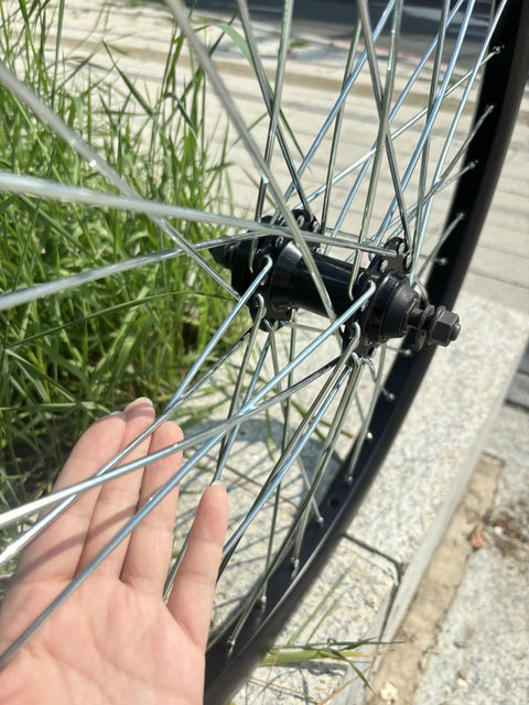 26 Inch Double Wall Aluminum Front Rim Beefy Wheel With 10G 36 Spokes For MTB Road Cruiser Bicycles Disc Brake Compatible