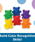 102 Bear Counters For Kids, Toddler Math Toys, Counting Manipulatives For Preschool And Pre K, Teddy Bear Counters Set With Colorful Bears