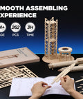 Hands On 3D Wood Puzzle For Adults SpaceX Starship Super Heavy Booster DIY Rocket Model Kit assembly pieces and guide