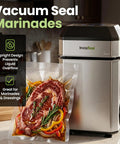 Upright Food Vacuum Sealer For Meal Prep And Bulk Buys Keeps Freshness Eight Times Longer With A 60 Kpa Seal near marinated steak