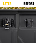 Ford F-150 Retractable Ratchet Straps 2 Pack For Secure Hauling, Auto Tie Down System installed in truck bed comparison.