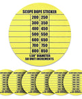 Seven Scope Dope Stickers for Long Range Shooting Fit Most Rifle Scope Caps Easy Dial In With Your Dope Card Dope Book Or Ranging Card