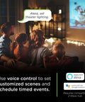 Family using Z Wave Plus Smart Motion Light Dimmer With Alexa And Google Assistant Voice Control for home lighting.