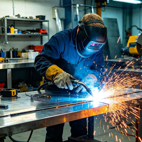 Welder using TIG Welding Torch Trigger Switch With Quick Release Clip Anti Slip Fingertip Control No Fuss On Off Lever