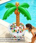 Giant Inflatable Palm Tree Cooler For Pool Parties Holds 34 Gallons 200 Plus Cans Keeps Drinks Cold At Beach Luau Or Backyard