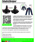 Instruction sheet for DeathGrip Ball Head Conversion Kit showing installation steps with images and contact info for Predator Hunter Outdoors.