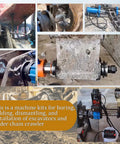 Bull Gauge Portable 110V 2 In 1 Hydraulic Line Boring And Welding Combo With 70 Ton Crawler Pin Press, used for repairing excavator chains.