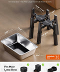 Pawfect Dog Water Dispenser Stand With A Massive 5 Liter Stainless Steel Bowl designed for large breed dogs, shown with adjustable stand and bowl.