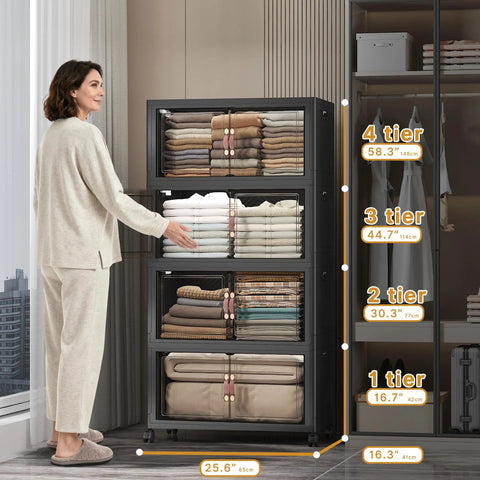 Extra Large Stackable Storage Bins With 2 Mesh Lids 896QT Collapsible Closet Organization System Rock Solid Heavy Duty Drawers Hella Spacious For Puffy Quilts And Total Clutter Game Changer