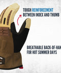 Goatskin Leather Work Gloves For Men With ANSI Cut Resistance A1 Heavy Duty Construction And Warehouse Gloves A Real Workhorse For Construction Gardening And More Durable Top Grain Leather 2X Large